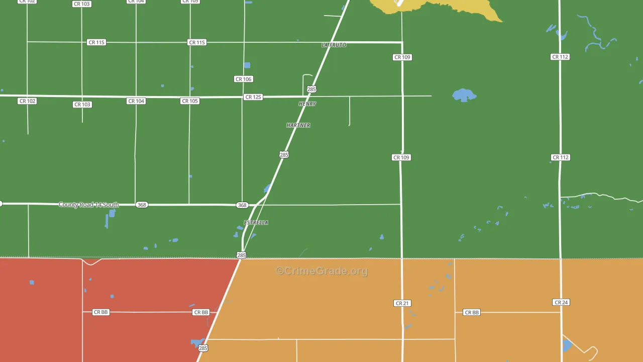 Estrella, CO Map of Vandalism Rates