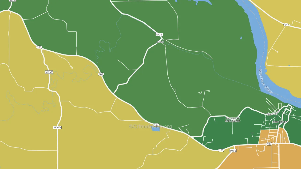 Etlah, MO Map of Vandalism Rates