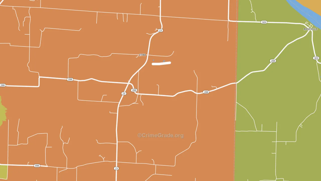 Etna, AR Map of Vandalism Rates