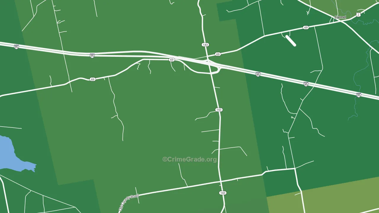 Etna Center, ME Map of Vandalism Rates