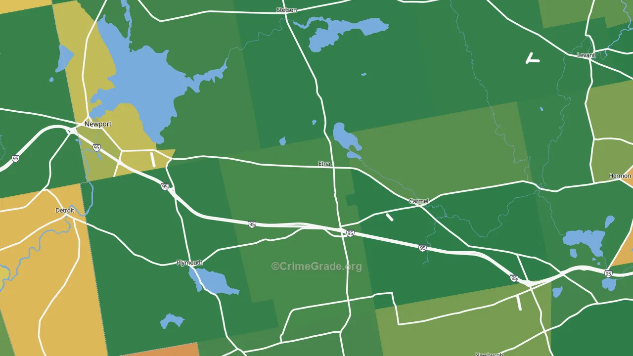 Etna, ME Map of Vandalism Rates