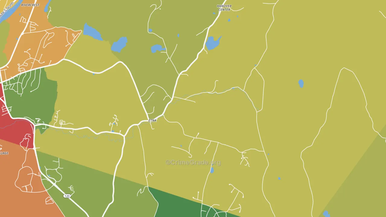 Etna, NH Map of Vandalism Rates