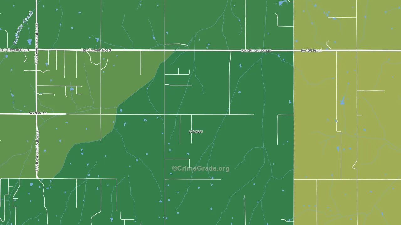 Etowah, OK Map of Vandalism Rates