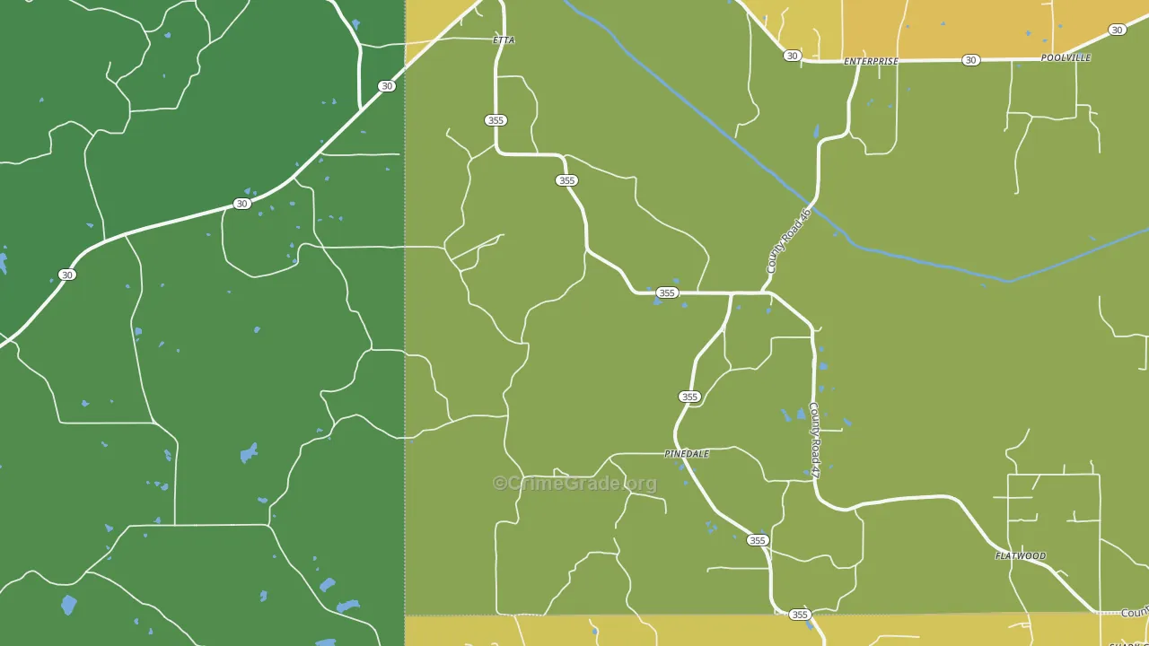 Etta, MS Map of Vandalism Rates