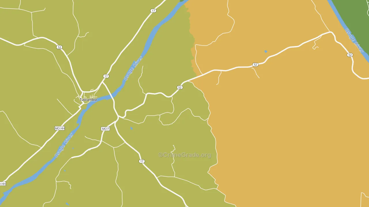 Etterville, MO Map of Vandalism Rates