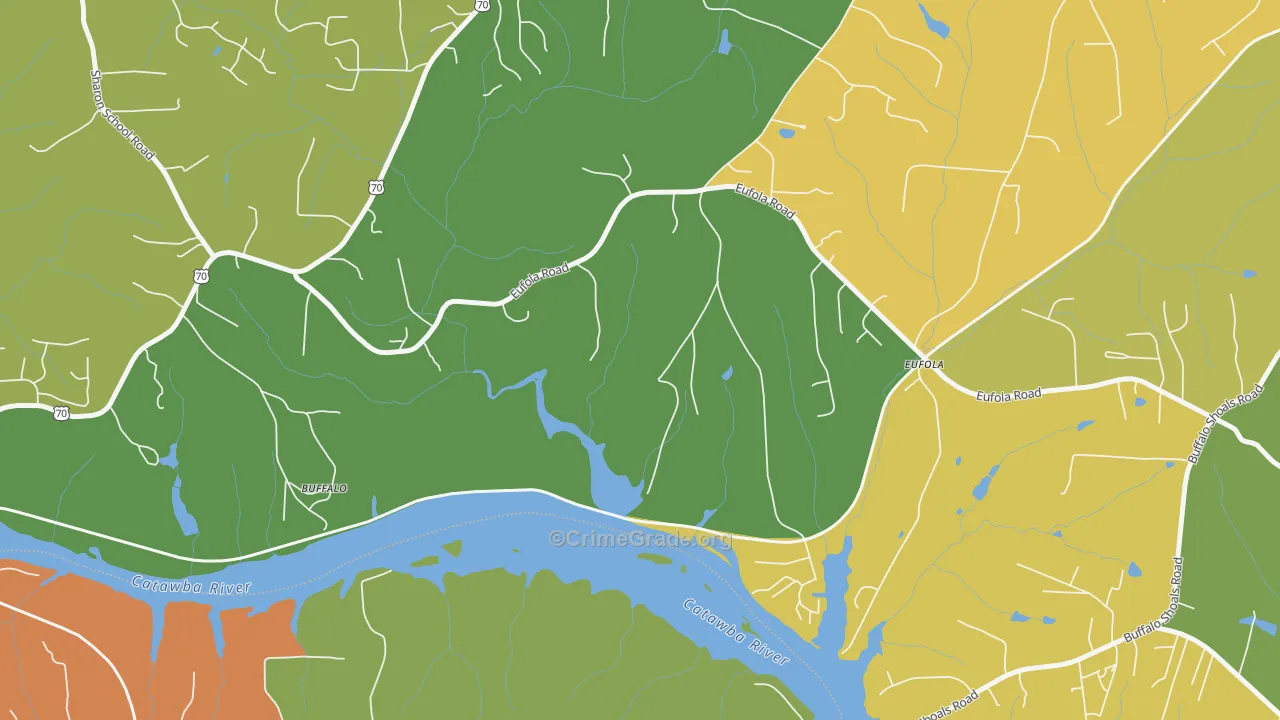 Eufola, NC Map of Vandalism Rates