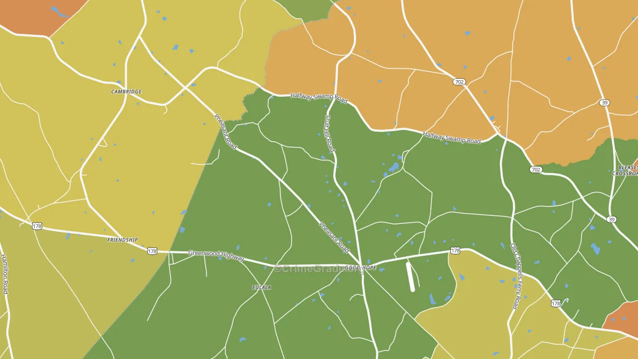 Eulala, SC Map of Vandalism Rates