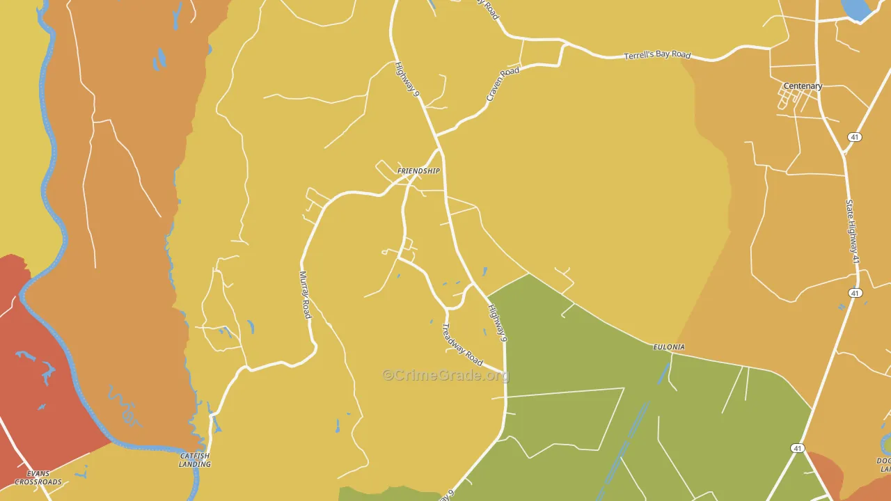 Eulonia, SC Map of Vandalism Rates