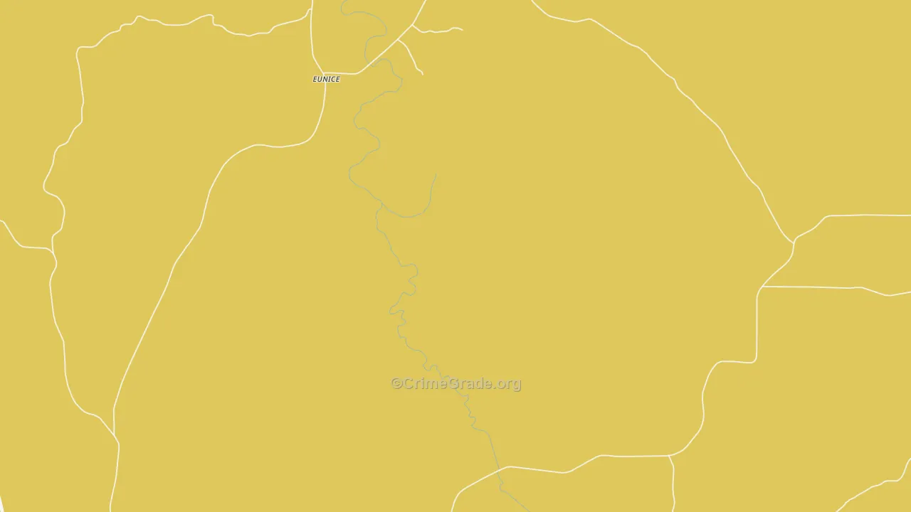 Eunice, MS Map of Vandalism Rates