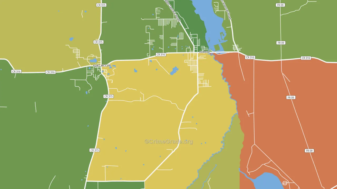 Eureka, FL Map of Vandalism Rates