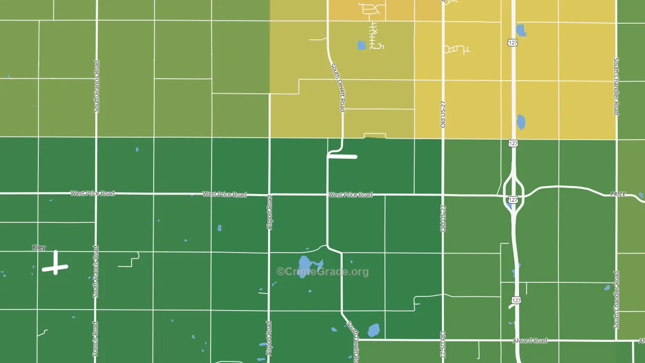 Eureka, MI Map of Vandalism Rates