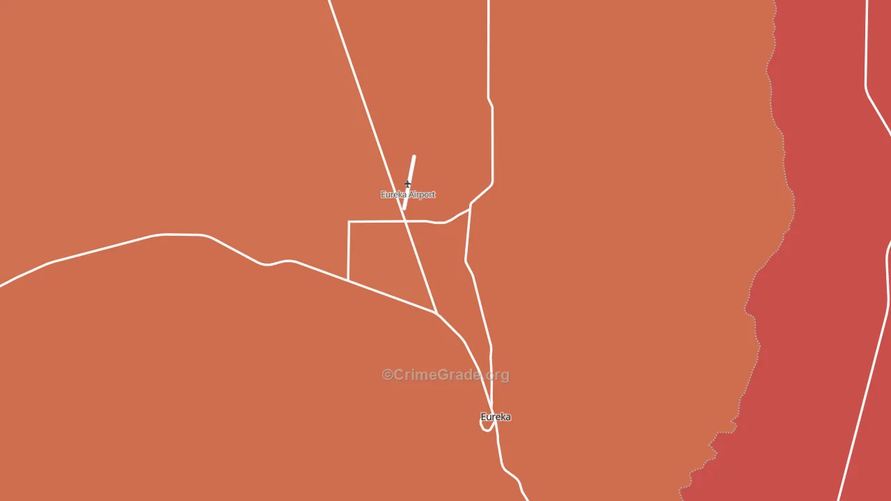 Eureka, NV Map of Vandalism Rates