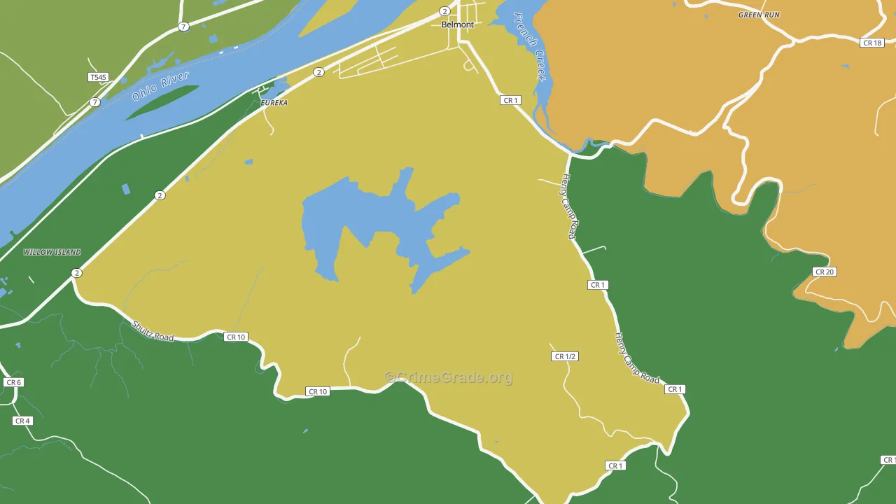 Eureka, WV Map of Vandalism Rates