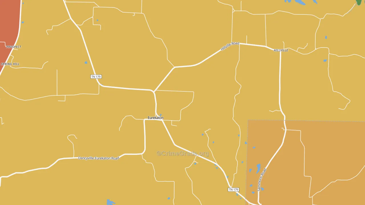 Eurekaton, TN Map of Vandalism Rates