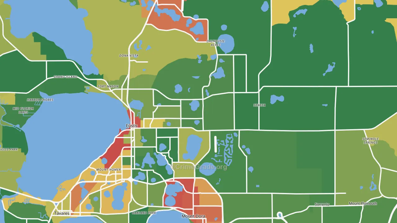 Eustis, FL Map of Vandalism Rates