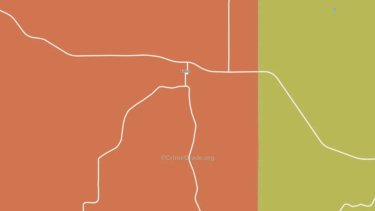 Eustis, NE Map of Vandalism Rates