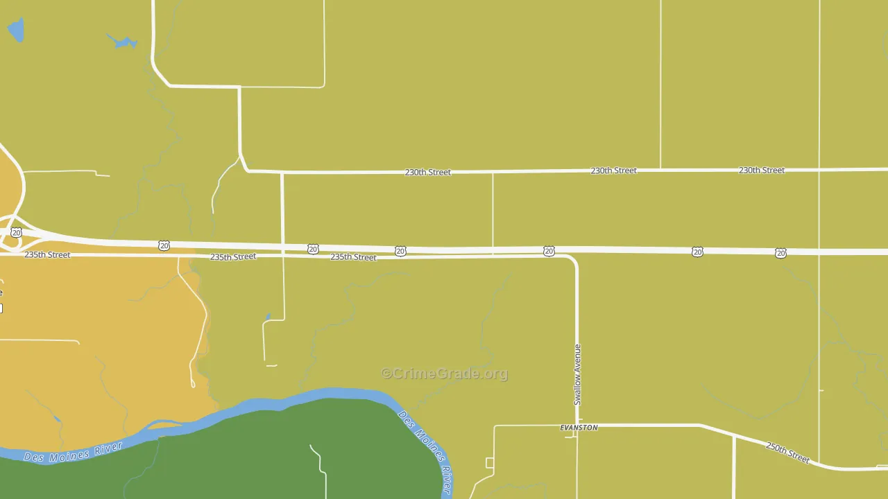 Evanston, IA Map of Vandalism Rates