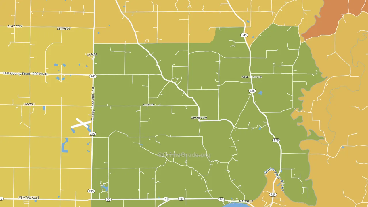 Evanston, IN Map of Vandalism Rates