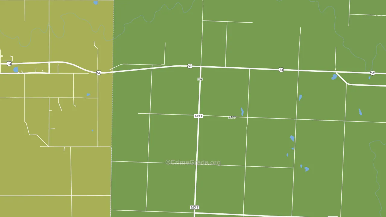 Eve, MO Map of Vandalism Rates
