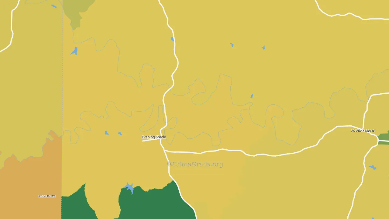 Evening Shade, AR Map of Vandalism Rates