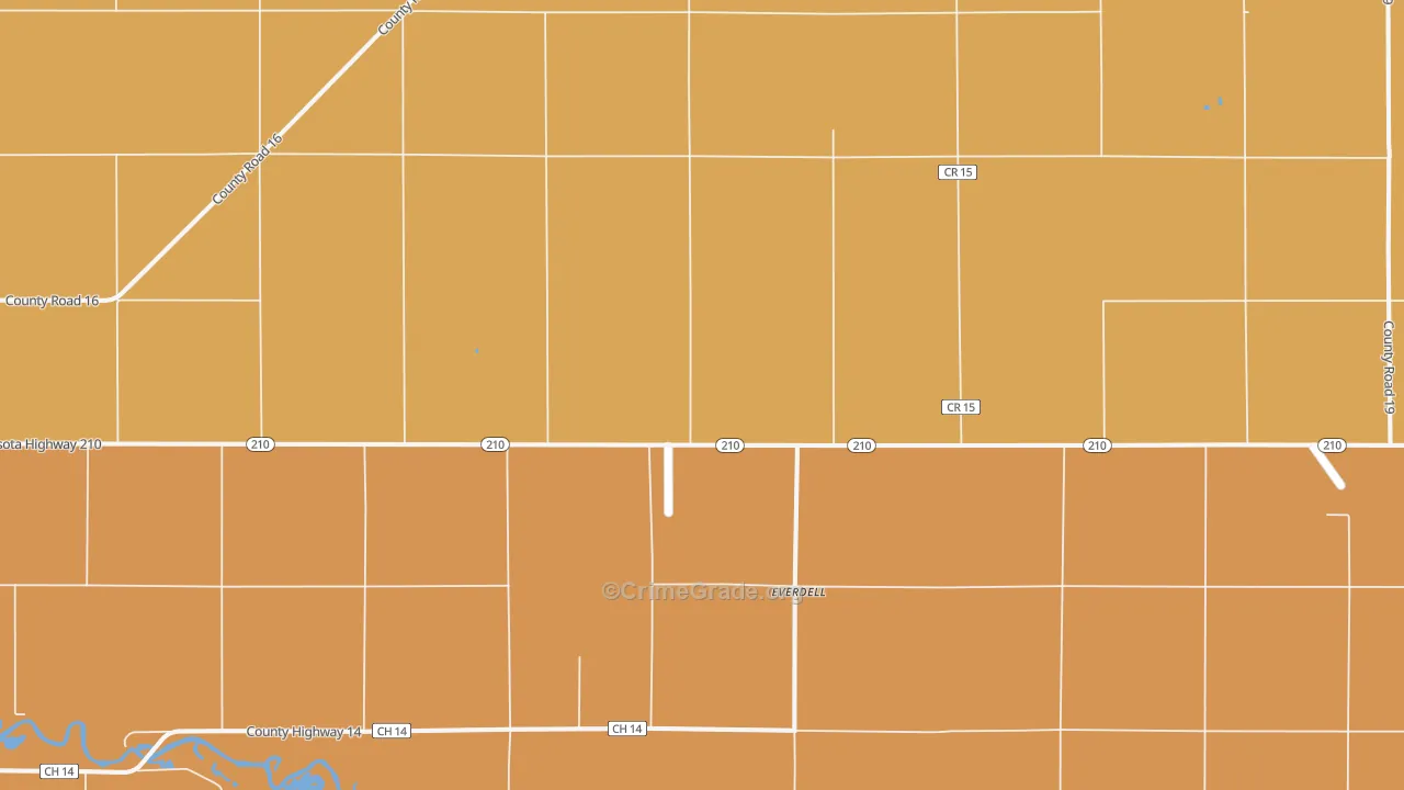 Everdell, MN Map of Vandalism Rates