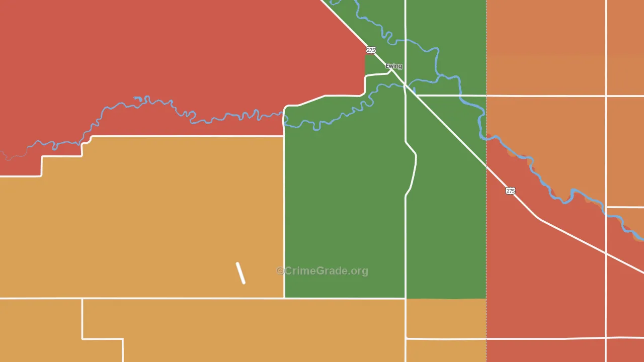 Ewing, NE Map of Vandalism Rates