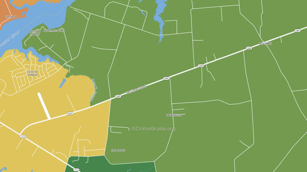 Ewingville, MD Map of Vandalism Rates
