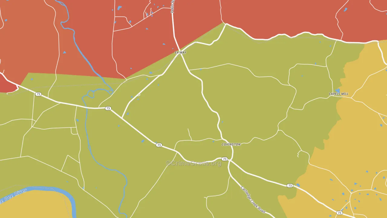 Ex-Way, NC Map of Vandalism Rates