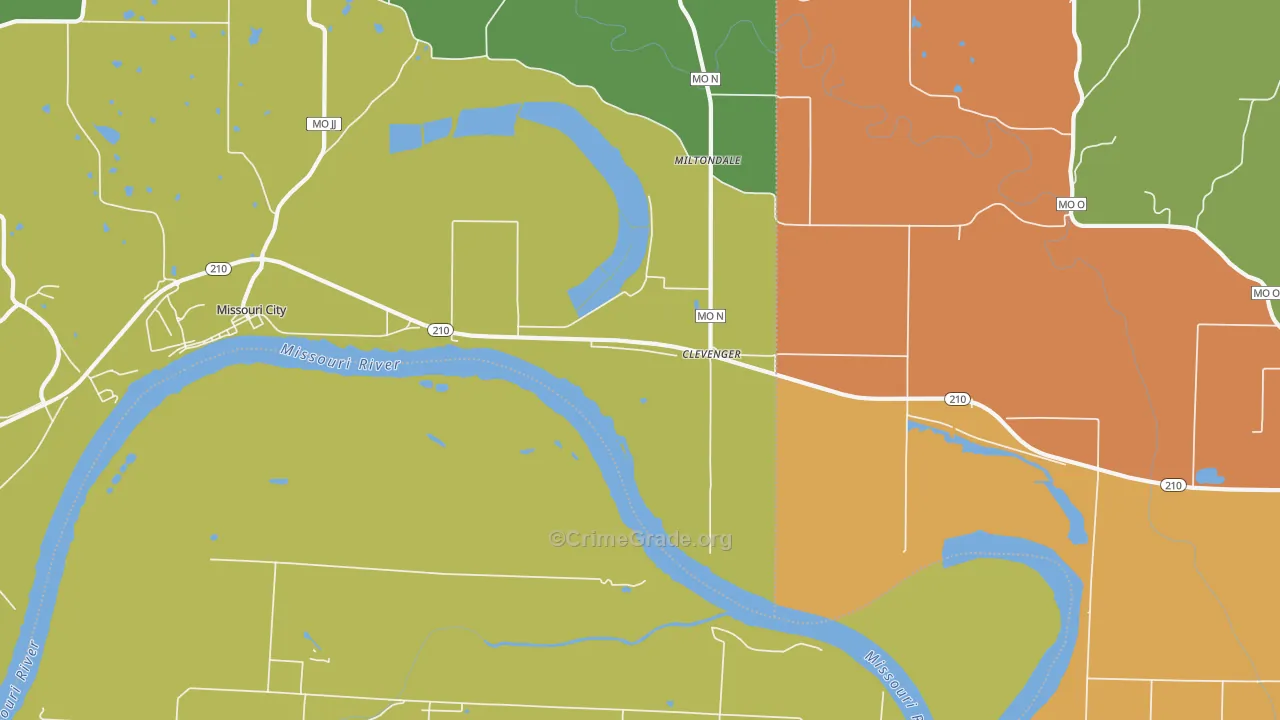 Excelsior Springs Junction, MO Map of Vandalism Rates