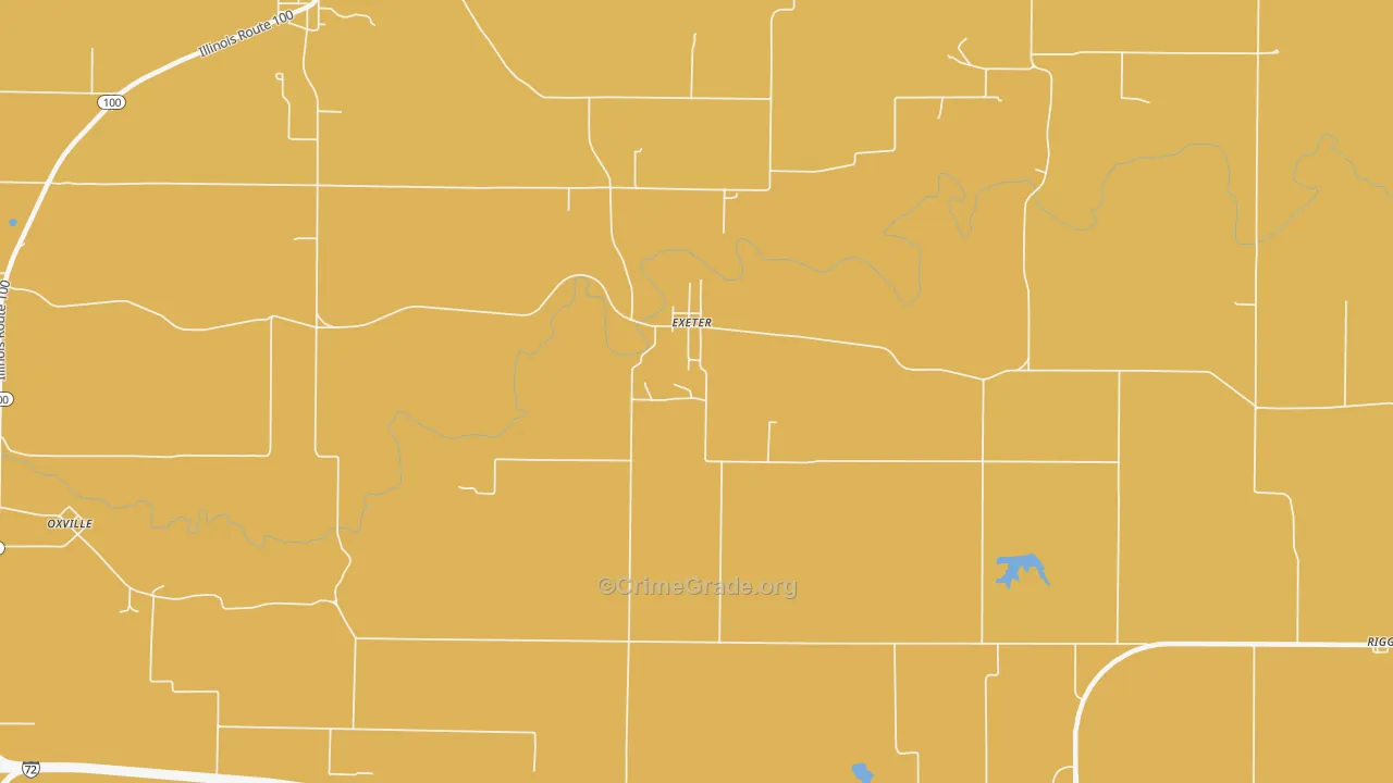 Exeter, IL Map of Vandalism Rates