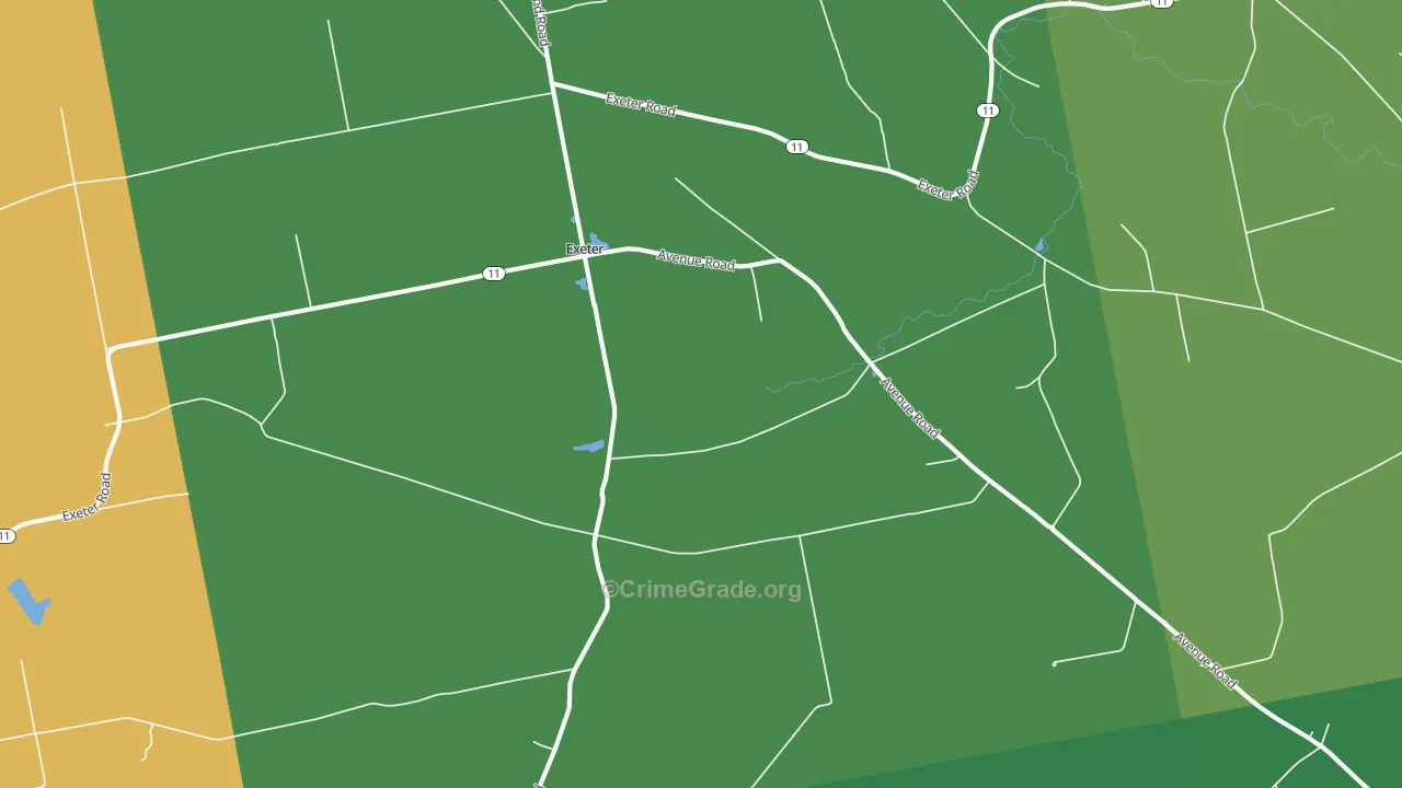 Exeter, ME Map of Vandalism Rates
