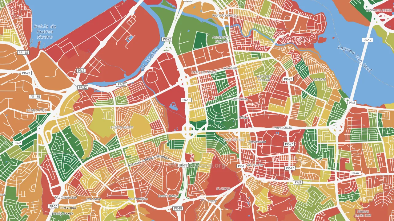 Extencion Roosevelt, San Juan, PR Map of Vandalism Rates