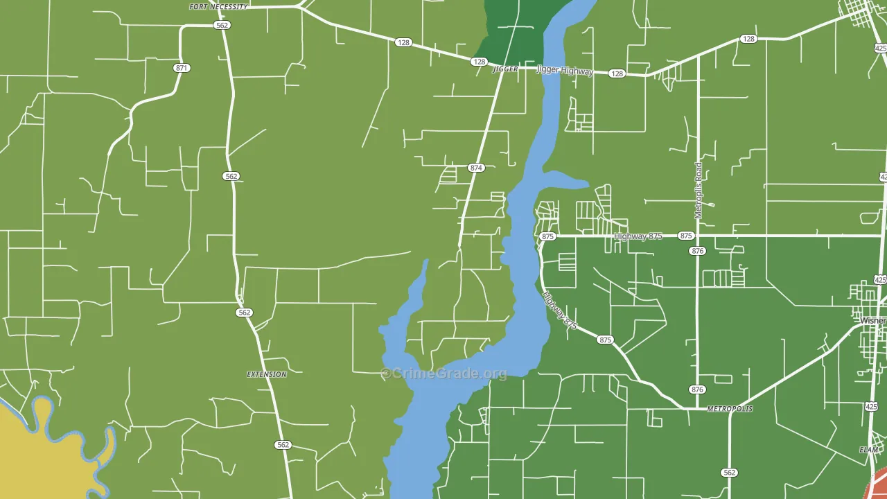 Extension, LA Map of Vandalism Rates