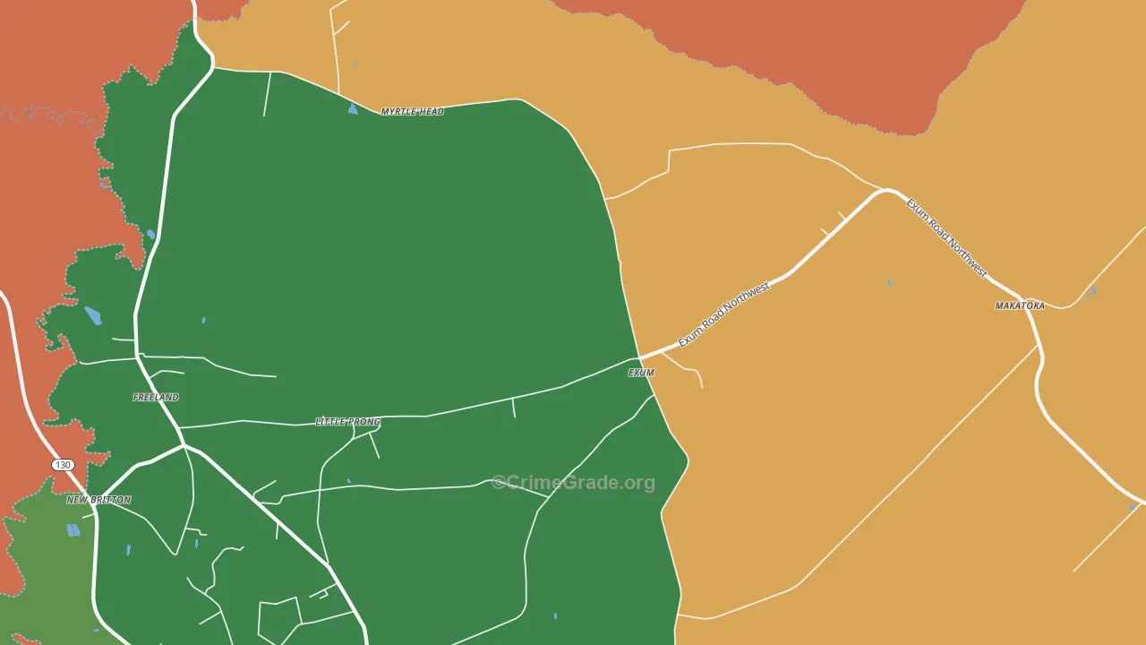 Exum, NC Map of Vandalism Rates