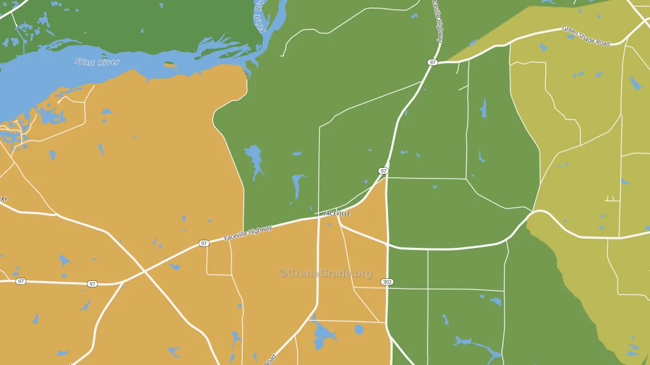Faceville, GA Map of Vandalism Rates