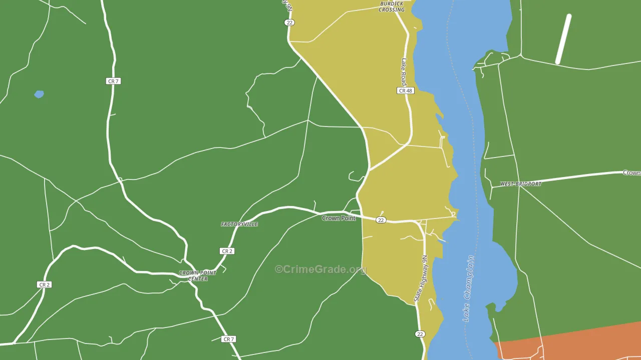 Factoryville, NY Map of Vandalism Rates