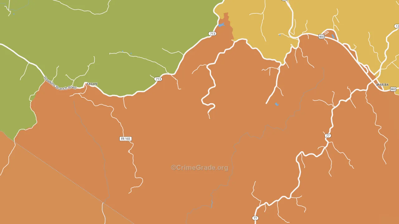 Fagan, KY Map of Vandalism Rates