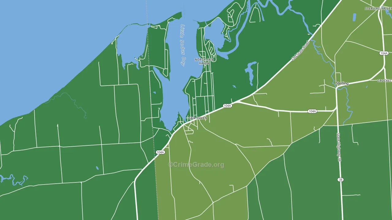 Fair Haven, NY Map of Vandalism Rates
