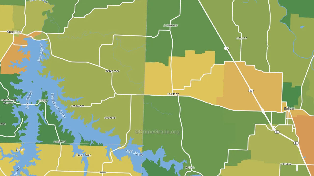 Fair Play, MO Map of Vandalism Rates