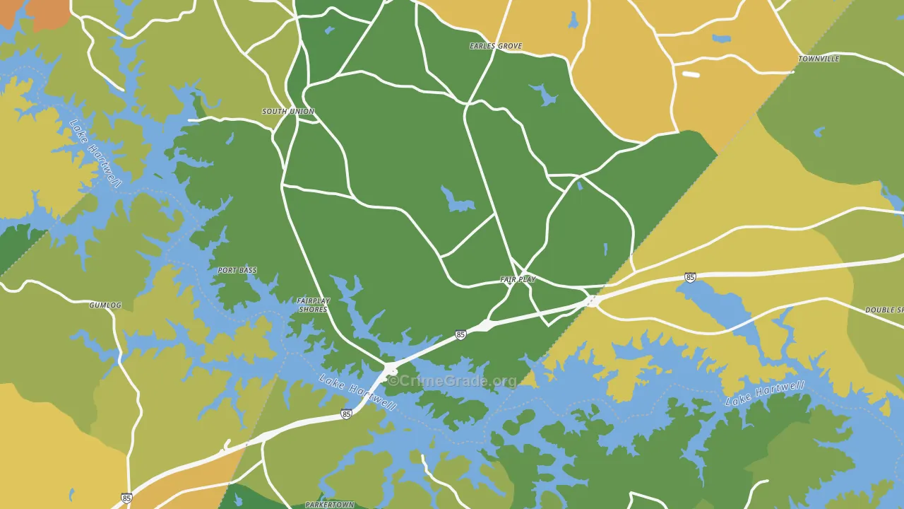 Fair Play, SC Map of Vandalism Rates