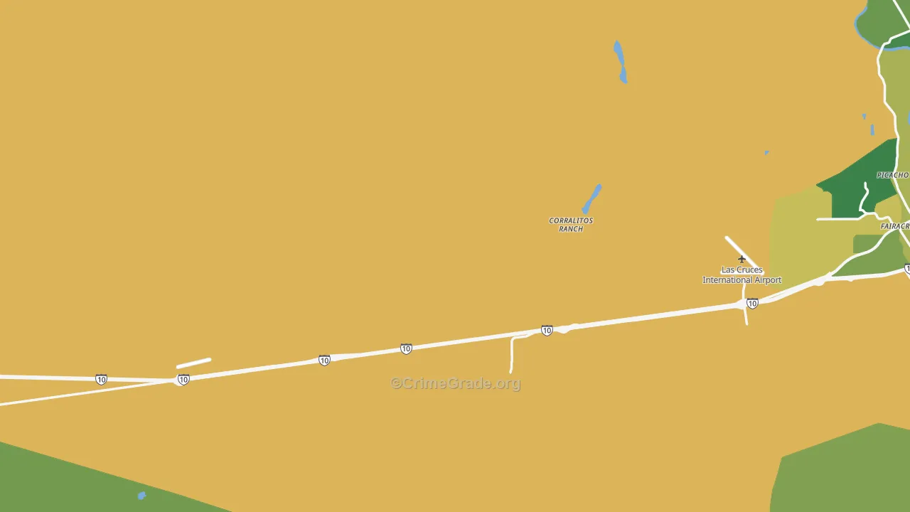 Fairacres, NM Map of Vandalism Rates
