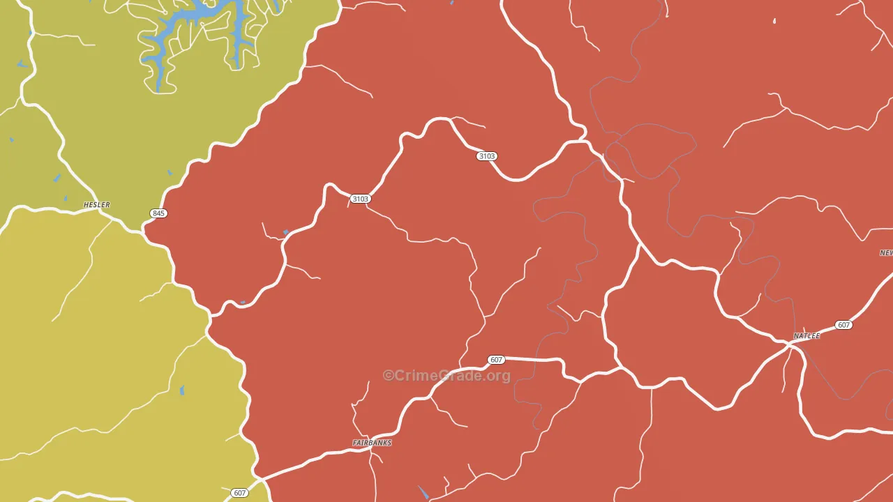Fairbanks, KY Map of Vandalism Rates