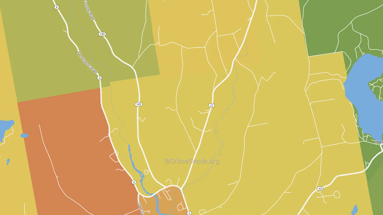 Fairbanks, ME Map of Vandalism Rates
