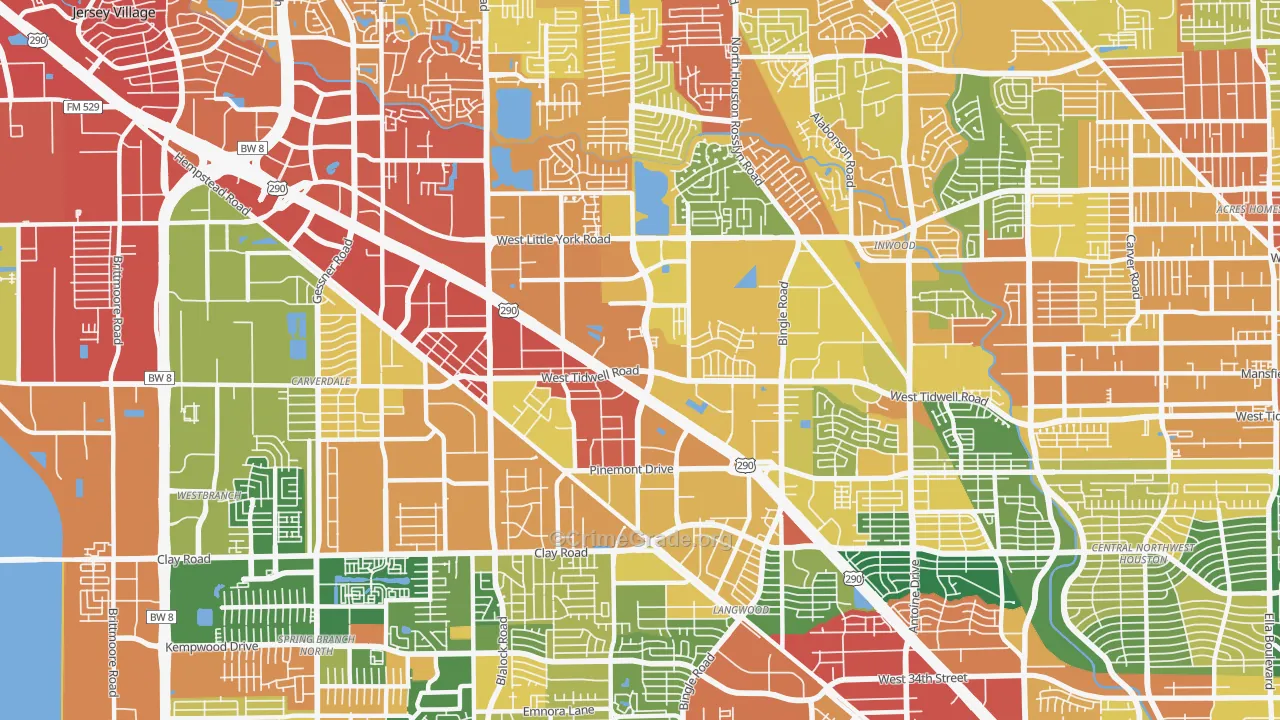 Fairbanks-Northwest Crossing, Houston, TX Map of Vandalism Rates