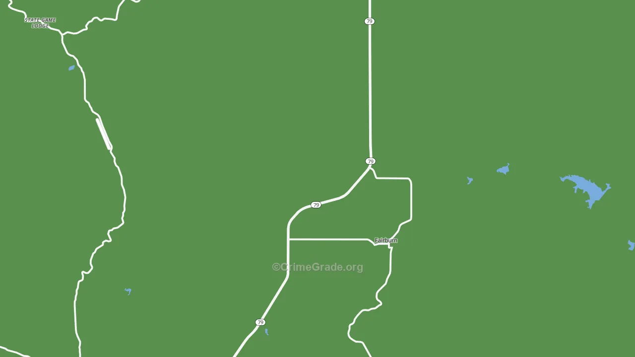 Fairburn, SD Map of Vandalism Rates