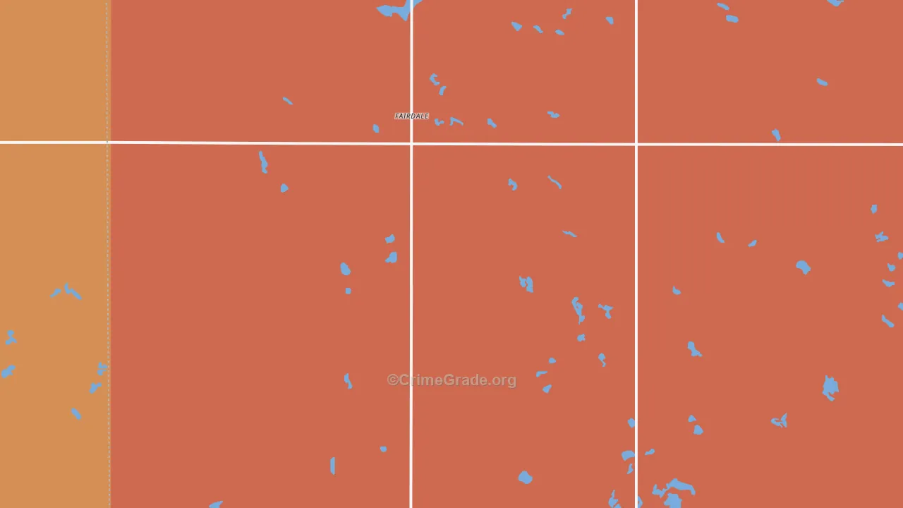 Fairdale, ND Map of Vandalism Rates