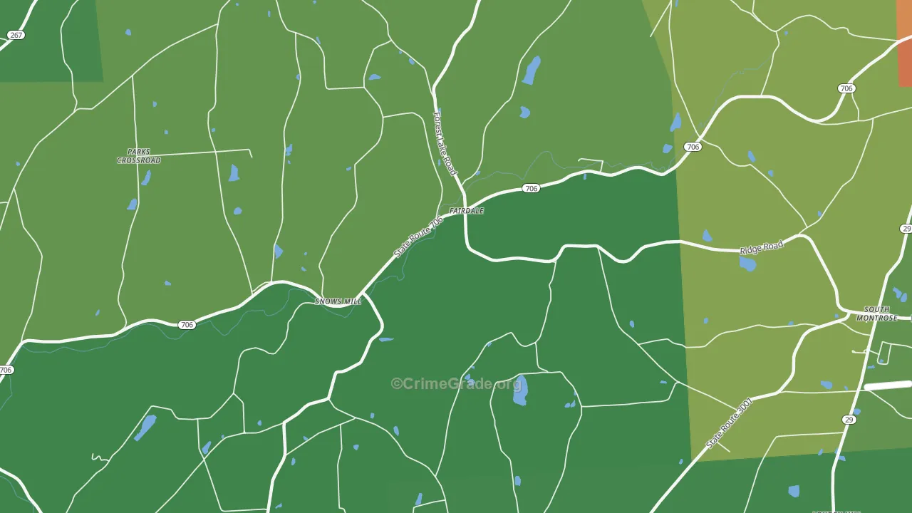 Fairdale, PA Map of Vandalism Rates