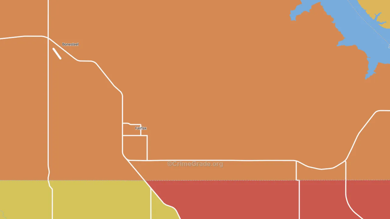 Fairfax, SD Map of Vandalism Rates
