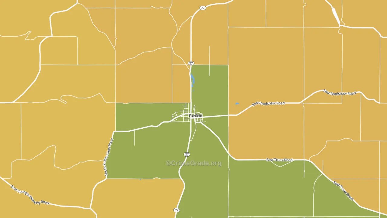 Fairfield, WA Map of Vandalism Rates