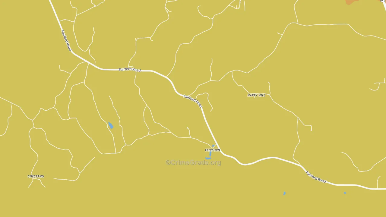 Fairford, AL Map of Vandalism Rates